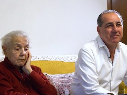 Albertina e Massimo abitanti del Villaggio Stranieri testimoni del video