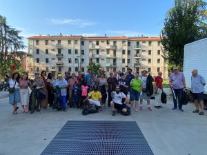 Il gruppo di volontari per la pulizia del Compagnoni