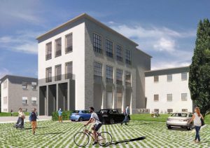 Render della palazzina M destinata agli studenti